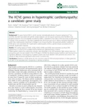 Báo cáo khoa hoc: The KCNE genes in hypertrophic cardiomyopathy: a candidate gene study