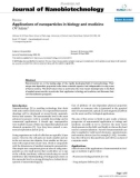 báo cáo khoa học: Applications of nanoparticles in biology and medicine