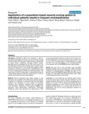 Báo cáo khoa học: Application of a population-based severity scoring system to individual patients results in frequent misclassification