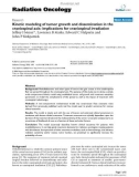 Báo cáo khoa học: Kinetic modeling of tumor growth and dissemination in the craniospinal axis: implications for craniospinal irradiation