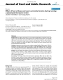 Báo cáo y học: Effect of foot orthoses on lower extremity kinetics during running: a systematic literature revie