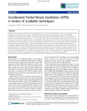 Báo cáo khoa học: Accelerated Partial Breast Irradiation (APBI): A review of available techniques