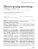 Báo cáo y học: Human pregnancy safety for agents used to treat rheumatoid arthritis: adequacy of available information and strategies for developing post-marketing data