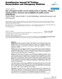 Báo cáo y học: Out of hospital cardiac arrest outside home in Sweden, change in characteristics, outcome and availability for public access defibrillation