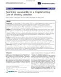 báo cáo khoa học: Examining sustainability in a hospital setting: Case of smoking cessation