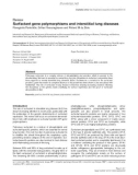 Báo cáo y học: Surfactant gene polymorphisms and interstitial lung diseases