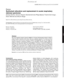 Báo cáo y học: Surfactant alteration and replacement in acute respiratory distress syndrome