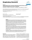 Báo cáo y học: AIDS patients have increased surfactant protein D but normal mannose binding lectin levels in lung fluid