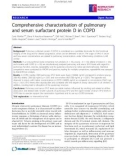 Báo cáo y học: Comprehensive characterisation of pulmonary and serum surfactant protein D in COPD