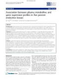 Báo cáo sinh học: Association between plasma metabolites and gene expression profiles in five porcine endocrine tissues