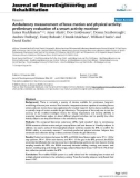 báo cáo khoa học: Ambulatory measurement of knee motion and physical activity: preliminary evaluation of a smart activity monitor