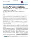 Báo cáo y học: Commonly applied positive end-expiratory pressures do not prevent functional residual capacity decline in the setting of intra-abdominal hypertension: a pig model