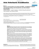 Báo cáo khoa học: Plasma concentrations of cortisol and PGF2α metabolite in Danish sows during mating, and intrauterine and conventional insemination