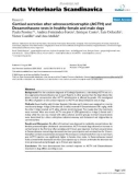 Báo cáo khoa học: Cortisol secretion after adrenocorticotrophin (ACTH) and Dexamethasone tests in healthy female and male dogs