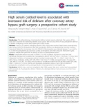 Báo cáo y học: High serum cortisol level is associated with increased risk of delirium after coronary artery bypass graft surgery: a prospective cohort study