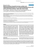 Báo cáo y học: Diurnal secretion of growth hormone, cortisol, and dehydroepiandrosterone in pre- and perimenopausal women with active rheumatoid arthritis: a pilot case-control study