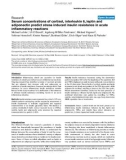 Báo cáo y học: Serum concentrations of cortisol, interleukin 6, leptin and adiponectin predict stress induced insulin resistance in acute inflammatory reaction