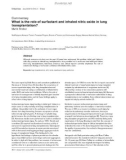 Báo cáo y học: What is the role of surfactant and inhaled nitric oxide in lung transplantation