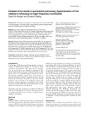 Báo cáo y học: Inhaled nitric oxide in persistent pulmonary hypertension of the newborn refractory to high-frequency ventilatio