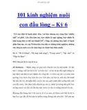 101 kinh nghiệm nuôi con đầu lòng – Kỳ 6