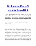 101 kinh nghiệm nuôi con đầu lòng – Kỳ 8