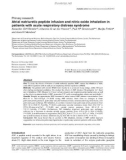 Báo cáo y học: Atrial natriuretic peptide infusion and nitric oxide inhalation in patients with acute respiratory distress syndrome