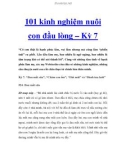 101 kinh nghiệm nuôi con đầu lòng – Kỳ 7