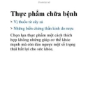 Thực phẩm chữa bệnh