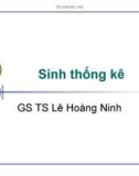 Bài giảng Sinh thống kê