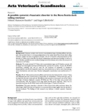 Báo cáo khoa học: A possible systemic rheumatic disorder in the Nova Scotia duck tolling retriever