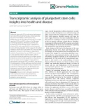 báo cáo khoa học: Transcriptomic analysis of pluripotent stem cells: insights into health and disease