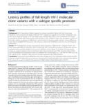 Báo cáo y học: Latency profiles of full length HIV-1 molecular clone variants with a subtype specific promoter