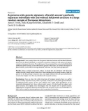 Báo cáo y học: A genome-wide genetic signature of Jewish ancestry perfectly separates individuals with and without full Jewish ancestry in a large random sample of European Americans