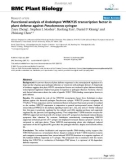 báo cáo khoa học: Functional analysis of Arabidopsis WRKY25 transcription factor in plant defense against Pseudomonas syringae