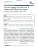 báo cáo khoa học: Functional mapping of reaction norms to multiple environmental signals through nonparametric covariance estimation