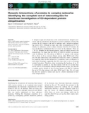 Báo cáo khoa học: Dynamic interactions of proteins in complex networks: identifying the complete set of interacting E2s for functional investigation of E3-dependent protein ubiquitination