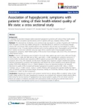 báo cáo khoa học: Association of hypoglycemic symptoms with patients’ rating of their health-related quality of life state: a cross sectional study