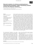 Báo cáo khoa học: Directed evolution of a histone acetyltransferase – enhancing thermostability, whilst maintaining catalytic activity and substrate speciﬁcity