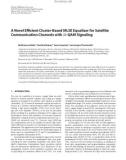 Báo cáo hóa học: A Novel Efﬁcient Cluster-Based MLSE Equalizer for Satellite Communication Channels with M-QAM Signaling