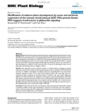 báo cáo khoa học: Modification of tobacco plant development by sense and antisense expression of the tomato viroid-induced AGC VIIIa protein kinase PKV suggests involvement in gibberellin signaling