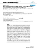 báo cáo khoa học: Mass spectrometry analysis of the variants of histone H3 and H4 of soybean and their post-translational modifications