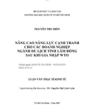 Luận văn thạc sĩ: Nâng cao năng lực cạnh tranh cho các doanh nghiệp ngành du lịch tỉnh Lâm Đồng sau khi gia nhập WTO