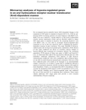 Báo cáo khoa học: Microarray analyses of hypoxia-regulated genes in an aryl hydrocarbon receptor nuclear translocator (Arnt)-dependent manner