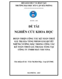 Đề tài nghiên cứu khoa học: Hoàn thiện công tác kế toán thuế giá trị gia tăng nhằm giải quyết những vướng mắc trong công tác kế toán thuế giá trị gia tăng tại công ty TNHH may YES VINA