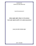 Luận án Tiến sĩ Hóa học: Tổng hợp, biến tính và ứng dụng vật liệu khung hữu cơ - kim loại ZIF-67