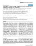 Báo cáo y học: Bonding of articular cartilage using a combination of biochemical degradation and surface cross-linking