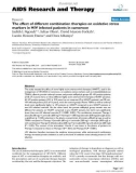 Báo cáo y học: The effect of different combination therapies on oxidative stress markers in HIV infected patients in cameroon