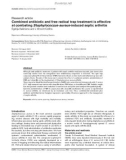 Báo cáo y học: Combined antibiotic and free radical trap treatment is effective at combating Staphylococcus-aureus-induced septic arthritis