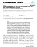 báo cáo khoa học: Opportunities to learn and barriers to change: crack cocaine use in the Downtown Eastside of Vancouver