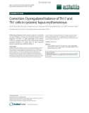 Báo cáo y học: Correction: Dysregulated balance of Th17 and Th1 cells in systemic lupus erythematosus